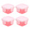 Set van 4 mini vierkante voedselbewaardoosjes, 60 ml, PP 2