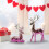 Ensemble de figurines de cerfs romantiques, finition brillante 5