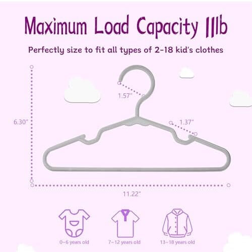 Baby Clothes Hangers Light Gray 50 Pack 1