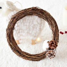 Guirlanda de videira natural para artesanato DIY, porta de entrada, decoração de parede, casamento e Natal – Compatível com estilos de rattan e