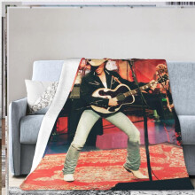 Blaincéad Caithimh Flannéil le Téama Dwight Yoakam 40x30 orlach