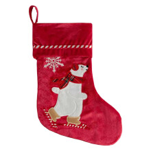 Calcetines navideños de 45 cm (18 pulgadas) - De arpillera con felpa grande para colgar en la repisa de la chimenea, juego de decoraciones para