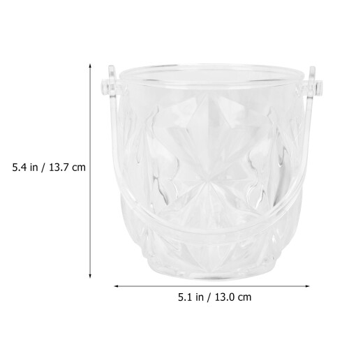 Worgeous 1Pack Ice Cube Bin Transparent Plastic for Bars and Restaurants 2