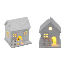 Weihnachtsdeko im Landhausstil, 2-teilig, 3,5 x 3,3 x 3 Zoll, für Kamin