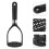 OFFIGAM Foldable Black Nylon Potato Masher for Kitchen Nonstick Cookware with Ergonomic Handle 1