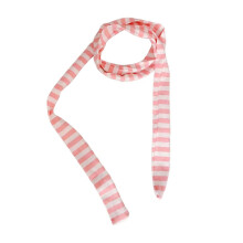 Cachecol feminino HEVIRGO com estampa listrada, fino e longo, estilo Harajuku, leve e respirável, em algodão, ideal para o pescoço.