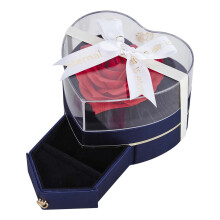 Coffret cadeau de bijoux en forme de rose pour la Saint-Valentin, Noël et