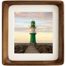 Natural 6x6 Picture Frame Wood with Mat for Pictures 4x4 or 6x6,Square Wall Photo Frames Made of Solid Walnut Wood for Tabletop Gallery Wall Hanging