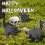 Sort metal kattepæl til have – Halloween udendørs 3