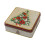 Christmas Tin Gift Box – Beige Iron Storage Box, 17.3 x 3