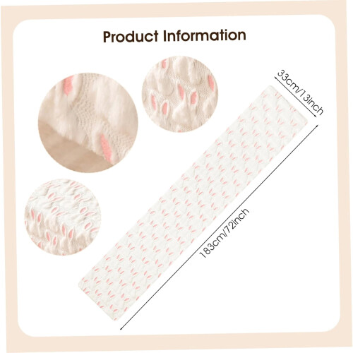 Chemin de table de Pâques Lapin blanc Jacquard 13 x 72 pouces 1