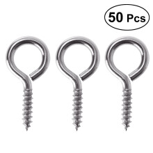 Lihe50PCS Súile Scriú le haghaidh Bailí Pigíní le haghaidh Déantús Seodra - 1# (Airgead)