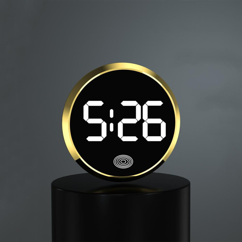 1 Pc Auto Stick Clock, Touch Control Digital Dashboard Clock, Mini Luminous Round Vent Mount Clock, Compatible With F1f2 9180479570394