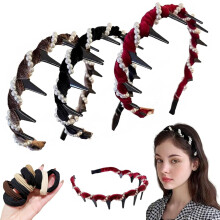 Diademas de perlas de corona alta - Diademas de perlas sintéticas elegantes de estilo vintage para mujer, accesorios para el cabello que estilizan