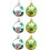 Boules de Noël pour la Saint-Patrick, motif trèfle, 12 pièces 6