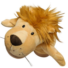 Fantoches de Natal de Mão – Luvas de Pelúcia de Animais de 25 cm (Gato, Vaca, Leão), Material Escolar para Educação Infantil, 1 unidade