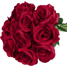 Confezione da 12 rose artificiali nere in seta con stelo – Decorazioni per Halloween, matrimoni e casa, centrotavola o vaso, decorazioni fai da te