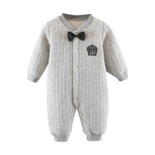 Baby-Jungen-Outfits, Baby-Jungen-Kleidung, Jungenkleidung Neugeborenen-Body Langarm bedruckter Strampler Jumpsuit Outfit Grau 3-6 Monate