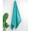 Ensemble de 4 serviettes de bain turques, 100 % coton, extra larges et douces, turquoise. 1