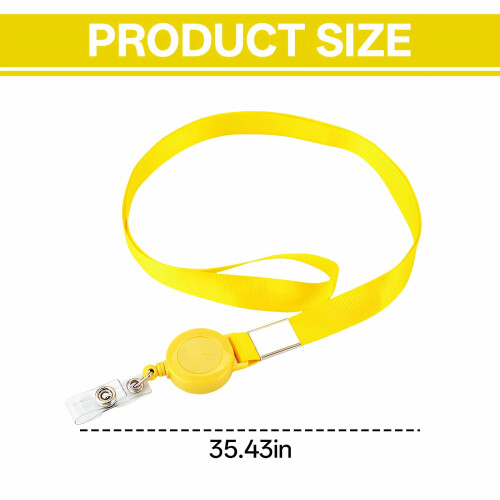 Lanière rétractable, porte-badges, jaune citron 1