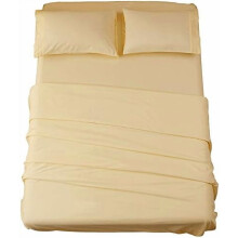 Beddengoedset van superzachte microvezel met 1800 draden per inch, luxe Egyptisch beddengoed, 45 cm diepe hoes, kreukvrij en hypoallergeen - 4-delig