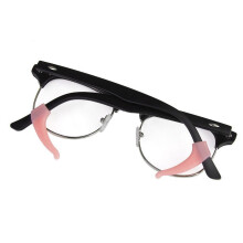 Ganci auricolari per occhiali in silicone rosa per adulti, 1 paio, 6 * 2,5 mm
