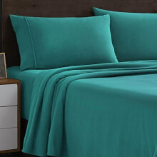 Draps en flanelle pour lit simple – Chauds, confortables, à poches profondes, respirants, pour toutes les saisons, avec élastiques et attaches