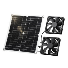 Sada solárního ventilátoru do podkroví pro obytné vozy, 12 W, 3000 ot./min, duální ventilátor, vodotěsný, kompatibilní s obytnými vozy a