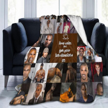 Plaid en flanelle noire 50 x 40 pouces