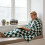 Flannel Blanket Green Checkered Pattern Soft Throw 39.37 x 5