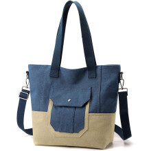 Bolsa feminina de lona com zíper (1 peça)