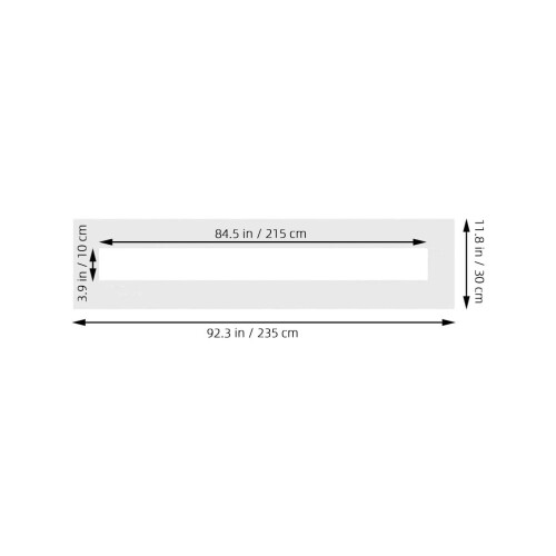 Πρότυπο Γραμμής Χώρου Στάθμευσης 235.00X30.00X0.10CM Λευκό 1