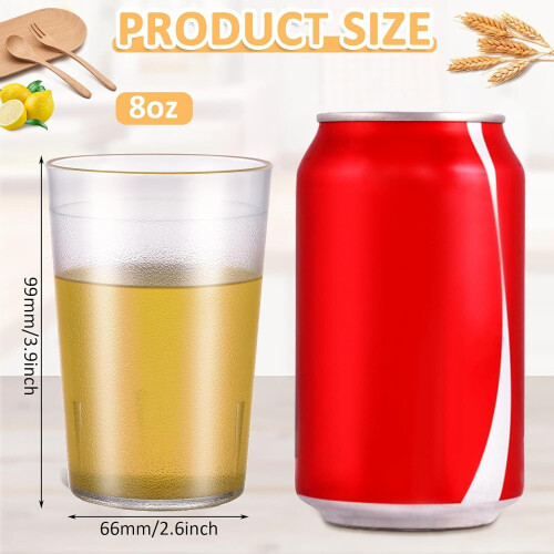 225 g klare stabelbare plastikglas – 12 stk. 1
