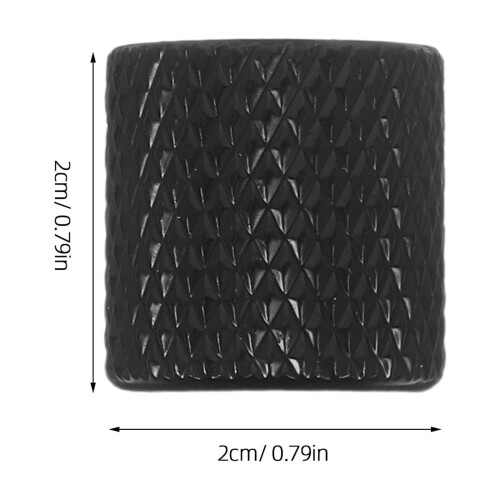 5Pcs Sturdy Metal Bass Guitar Knobs Black for Accurate Tone Control 1