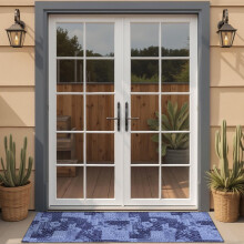Pioneer Flower Floral Print Door Rugs, Washable Non-Slip Indoor Mat, 16"x47", Compatible with Home Entry, Bedroom, Kitchen & Bathroom
