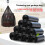 Μικρές μαύρες σακούλες απορριμμάτων 100Count3Gallon, ανθεκτικό υλικό PE, λαβές, σημεία 1