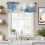Blue Abstract Gradient Valance 54x18in Rod Pocket 2