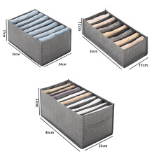 Organisateur de vêtements pliable pour placard, boîte de rangement pour jeans, organisateur de tiroir avec poignées, rangement pour armoire