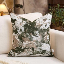 Housse de coussin à motif floral neutre 45 x 45 cm (18 x 18 pouces) en polyester