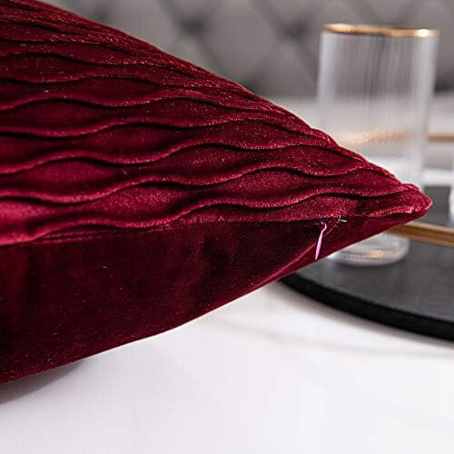 Housses de coussin bordeaux 45 x 45 cm – Lot de 2 1