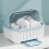 Plastic Dish Drying Rack with Lid, Drainboard & Utensil 4