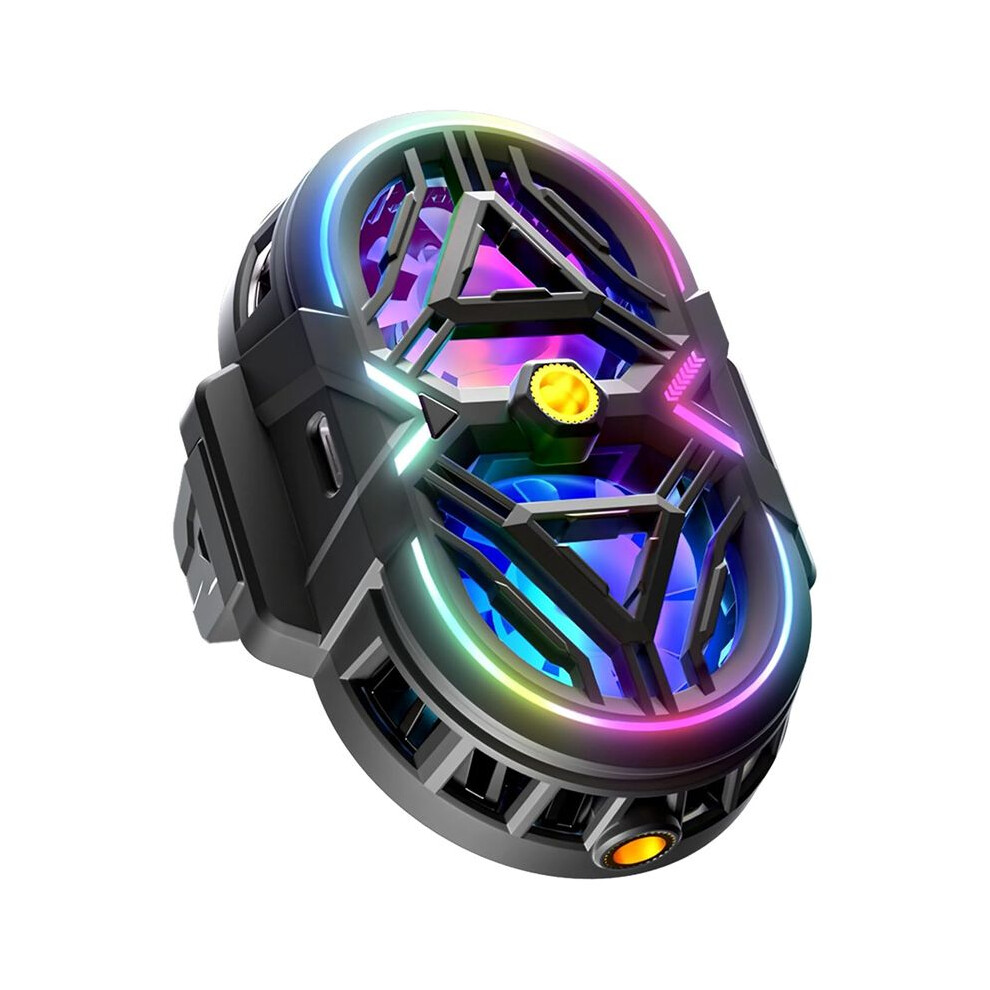 Cell Phone Cooler With Led Lights, Rechargeable Smartphones Radiator Coolder For Gaming, Live Streaming Video Recording 6032884565225