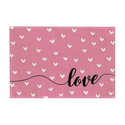 Valentine's Day Placemats – Polyester Heart Design, 1
