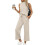 Women's Beige Two-Piece Summer Set 1