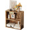 2-Tier Open Bookshelf in Brown, Compact MDF Storage Unit 1