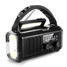 Emergency Weather Radio FM/AM/WB,Portable Hand Crank Radio,Flashlight ,Solar Powered 10000mAh for Outdoor Camping
