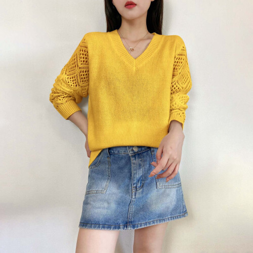 Hässliche Weihnachtspullover für Damen, langärmelige Pullover, lässige Herbstpullover mit V-Ausschnitt, gestrickte, leichte Oberteile 1