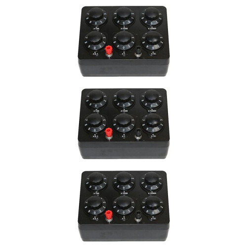 3X 0-99999.9 Ohm Simple Resistance Box Precision Variable Decade Resistor Teaching Instrument Teaching Resistance Box