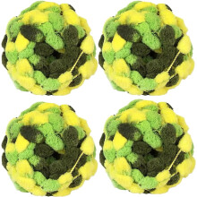 4 ovillos de hilo Pom Bomb, 100 % poliéster, hilo Pomp-A-Doodle Jelly Bean con pompones para ganchillo, punto, mantas, alfombras y nidos para