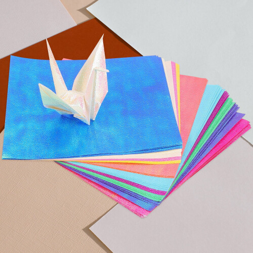 50 τεμάχια διακοσμητικά πτυσσόμενα χαρτιά origami για οικογενειακές δραστηριότητες